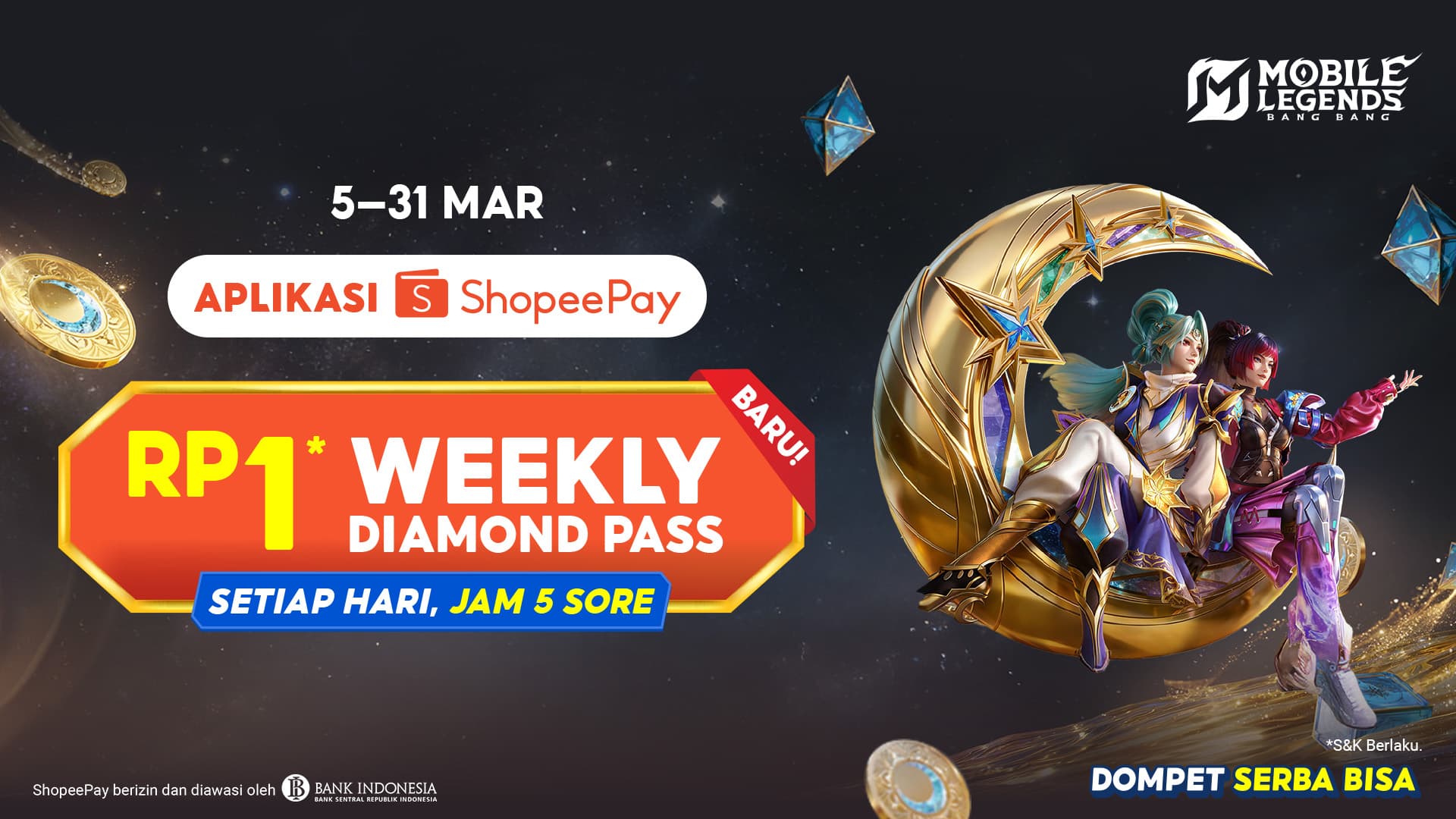 Weekly Diamond Pass MLBB Rp1